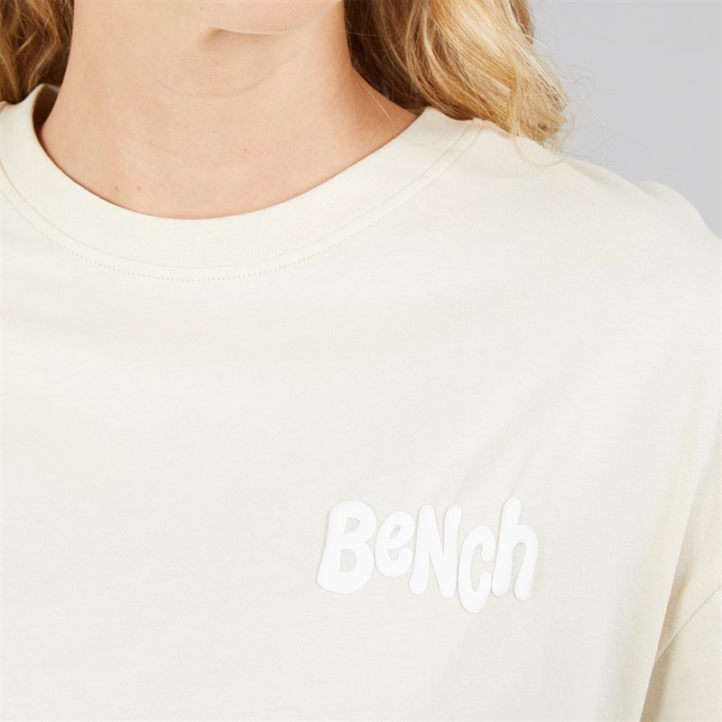 Bench Damen Sarrine Oversized T Shirt Chalk
