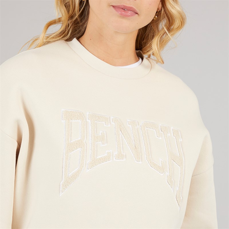 Bench Womens Lioh Oversized Sweatshirt Chalk
