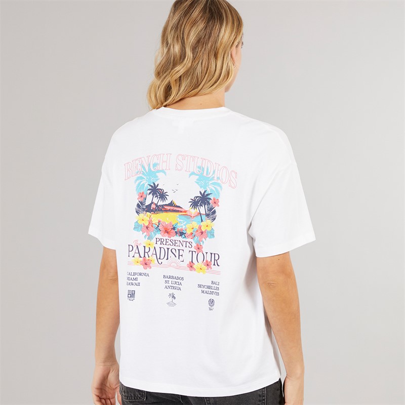 Bench Damen Craya T Shirt Weiß