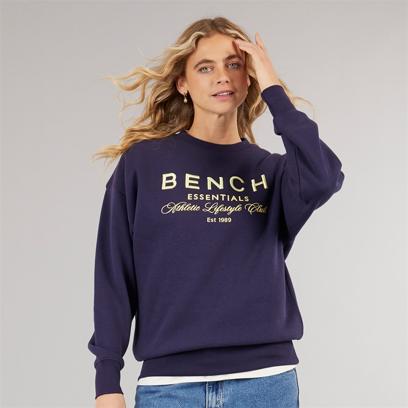 Bench Womens Rion Oversized Sweatshirt Deep Navy