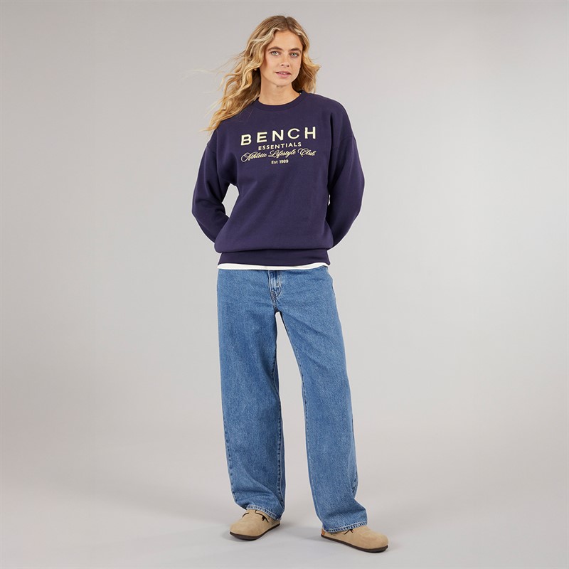 Bench Womens Rion Oversized Sweatshirt Deep Navy