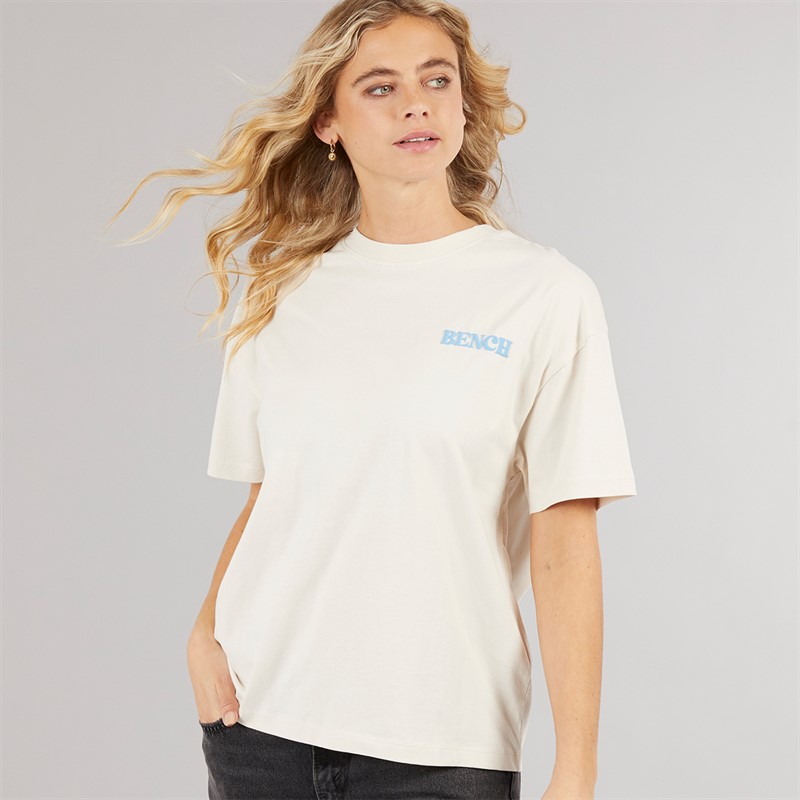 Bench Damen Dernia T Shirt Off White
