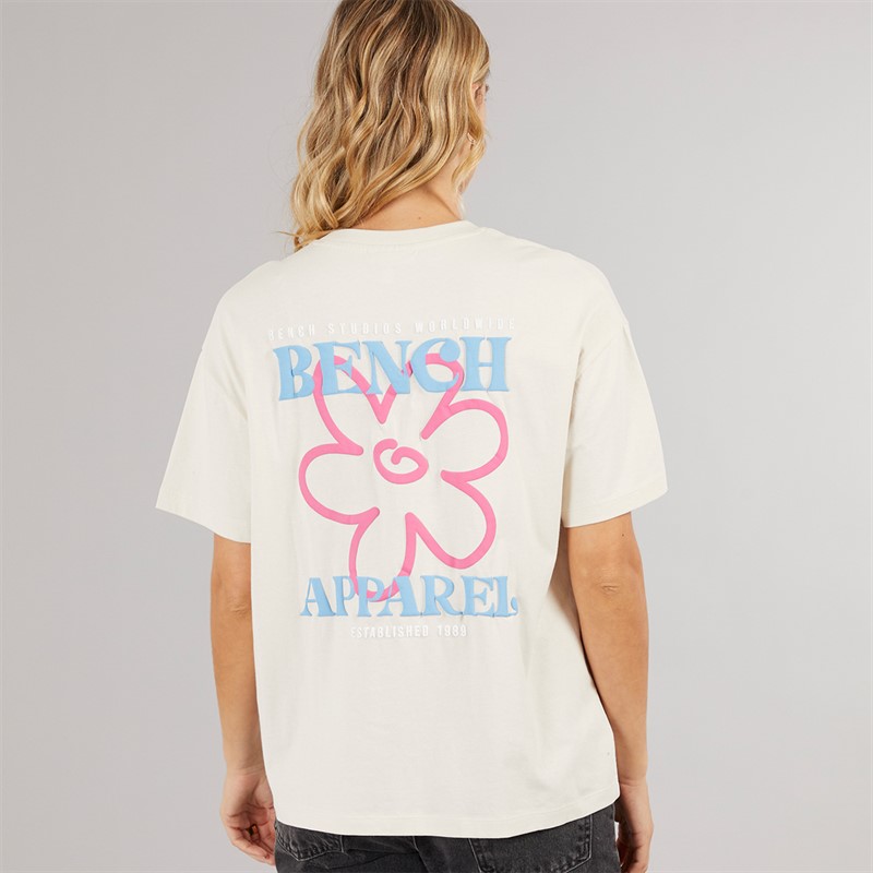 Bench Damen Dernia T Shirt Off White