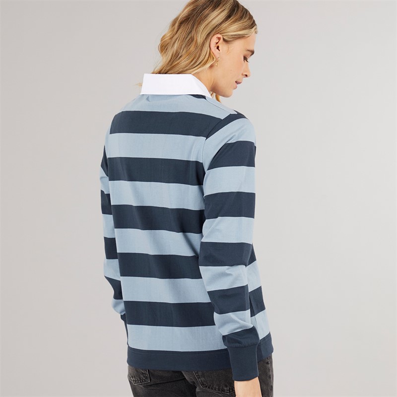 Bench Womens Wendren Rugby Shirt Navy/Dusky Blue Navy / Dusky Blue