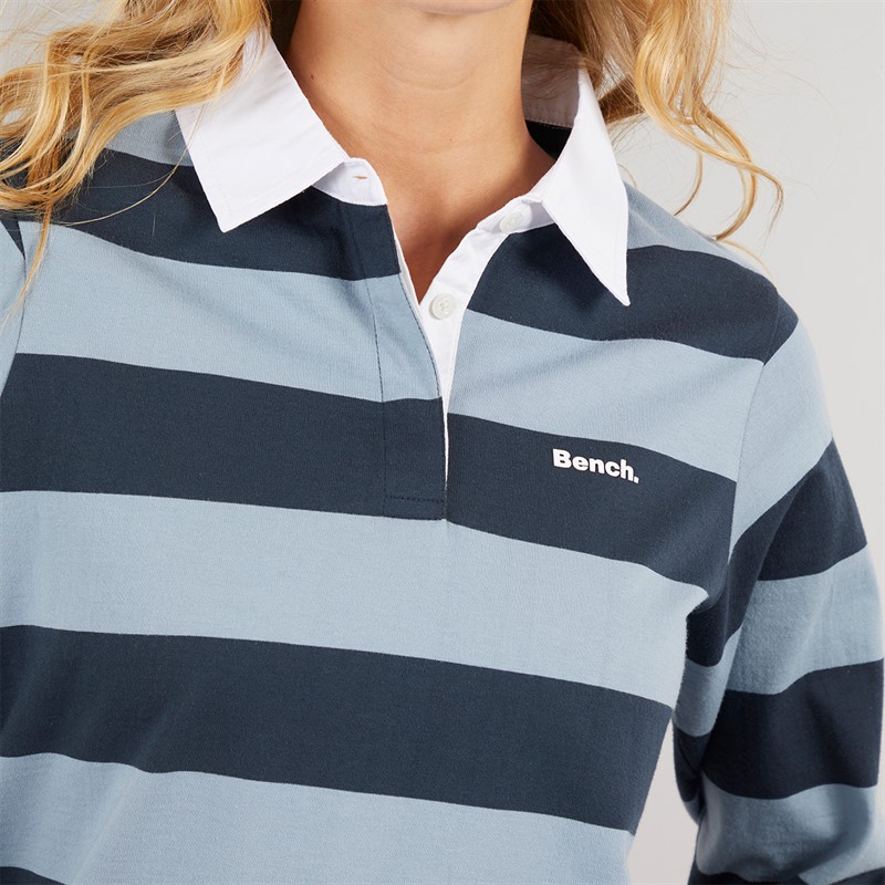 Bench Womens Wendren Rugby Shirt Navy/Dusky Blue Navy / Dusky Blue