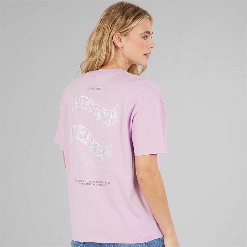 Bench Womens Renna T-Shirt Lilac Breeze