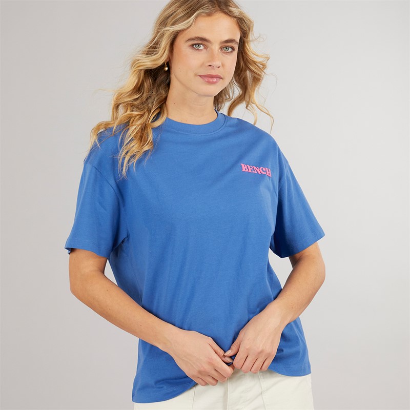 Bench Damen Dernia T Shirt Cobalt Blue