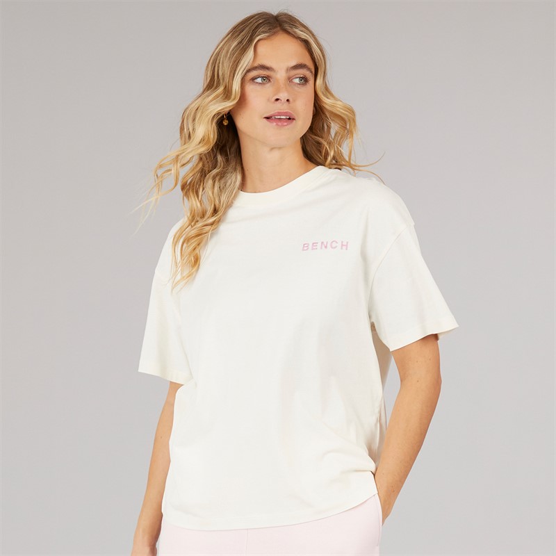 Bench Damen Jorgie T Shirt Winter White