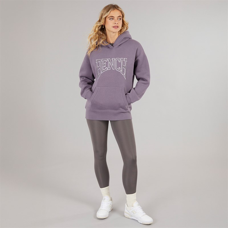 Bench Womens Riddy Oversized Hoodie Dusted Grapes