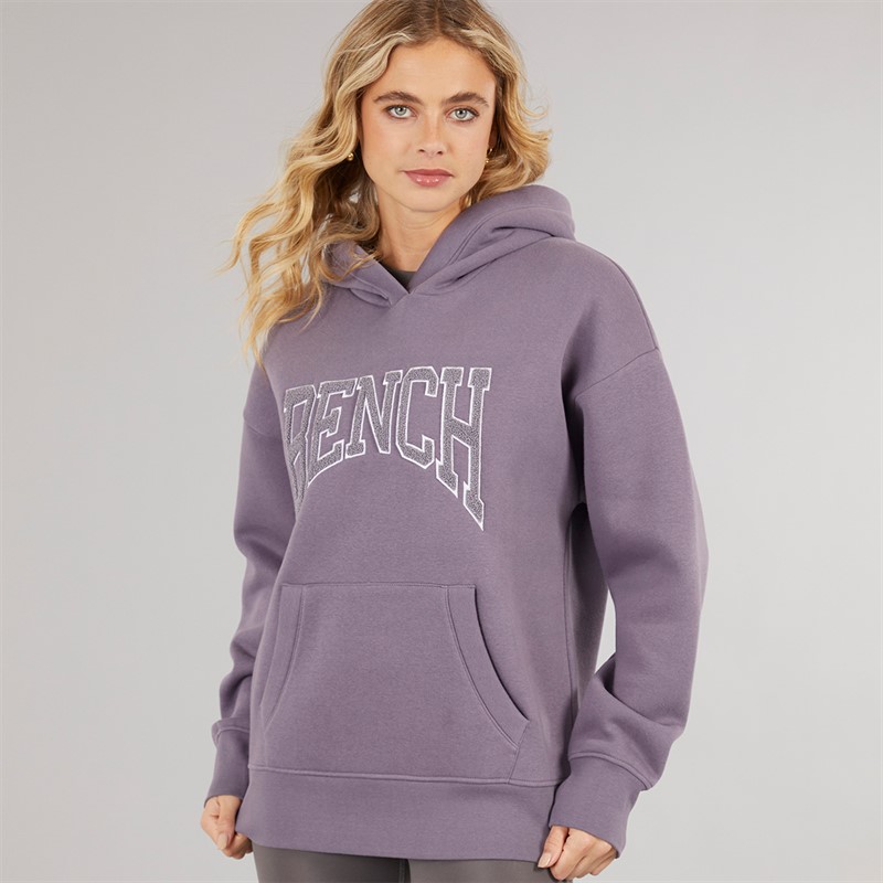 Bench Womens Riddy Oversized Hoodie Dusted Grapes