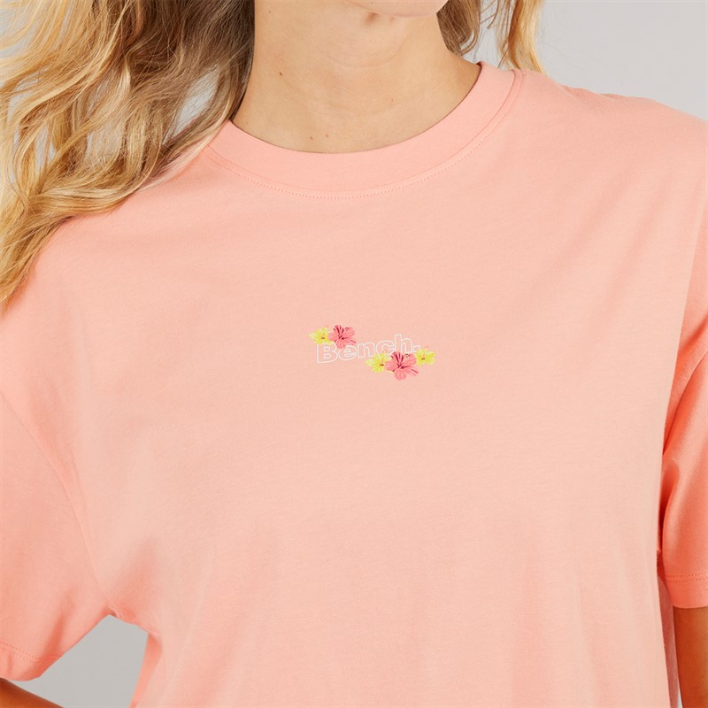 Bench Damen Craya T Shirt Pink Coral