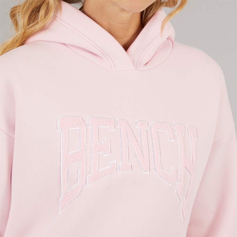 Bench Womens Riddy Oversized Hoodie Pink Frost