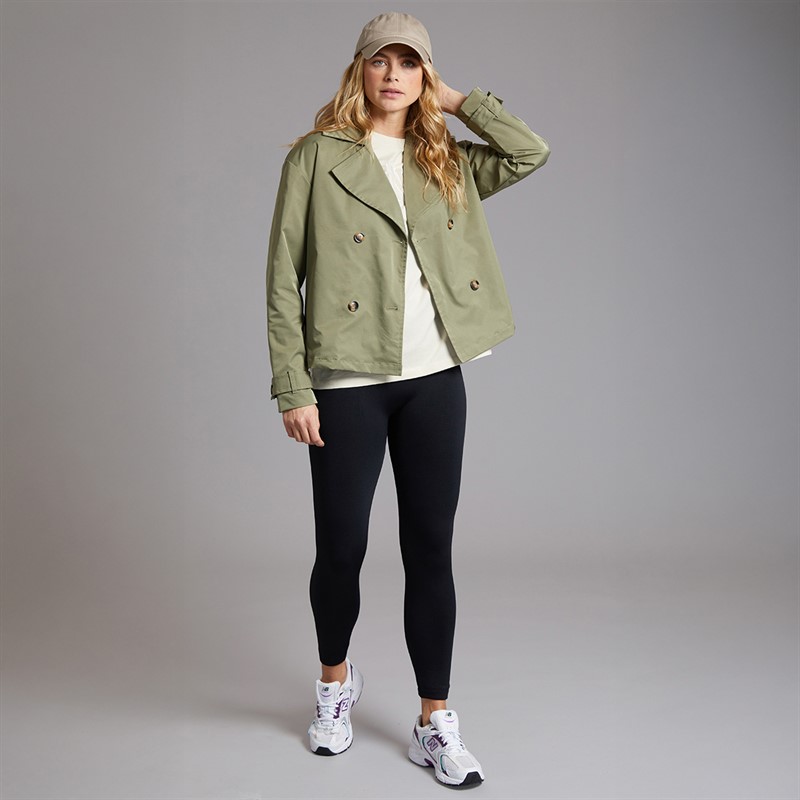 Bench Damen Hüftlange Trenchcoat Khaki