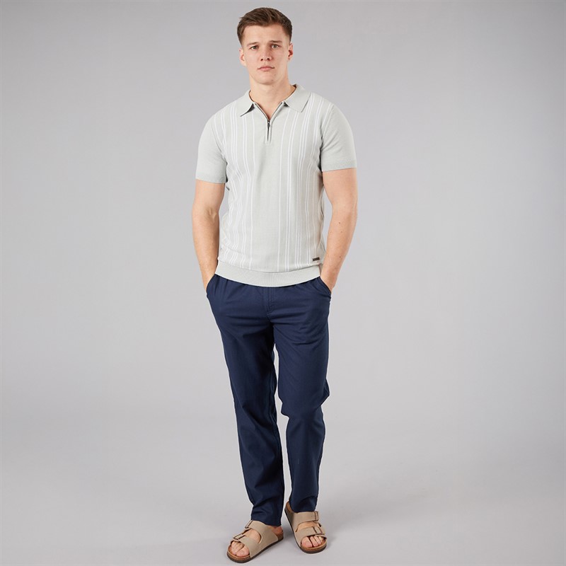 Bench Herren Semand Leinen Mischung Hose Navy