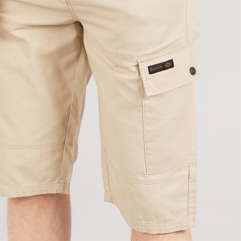 Bench Mens Avaros Cargo Shorts Stone