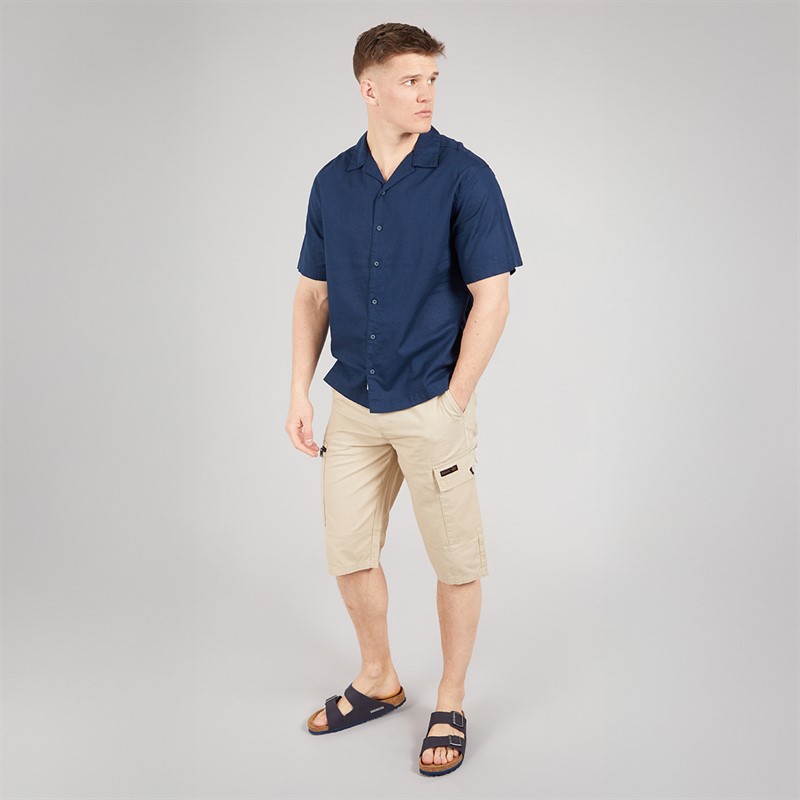 Bench Mens Avaros Cargo Shorts Stone