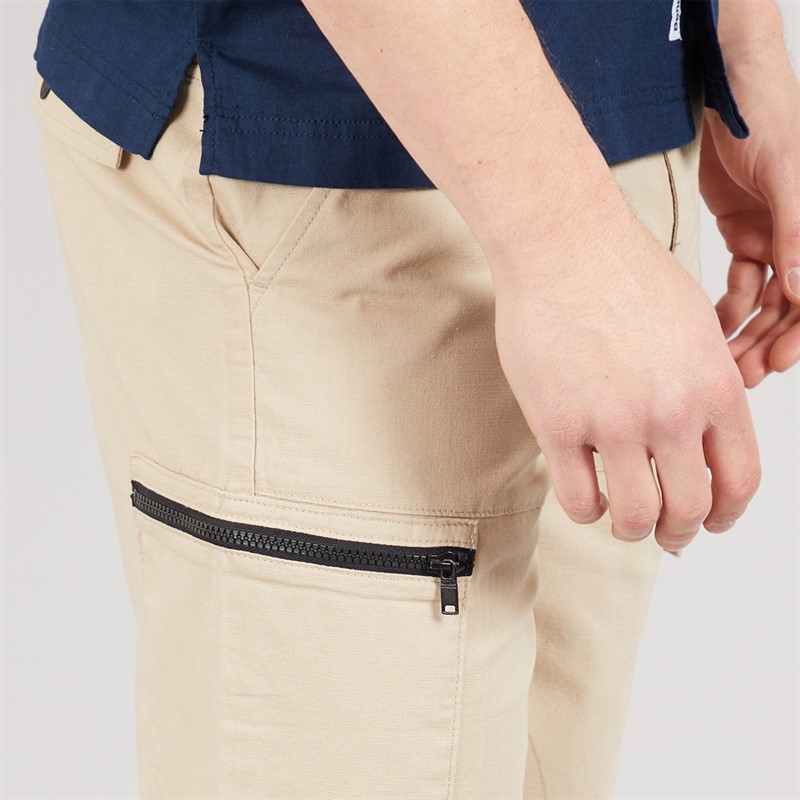 Bench Mens Avaros Cargo Shorts Stone