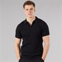 Bench Mens Kacho Knitted Polo Shirt Black