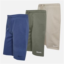 Bench Mens Holoss Three Pack Shorts Mid Blue/Light Stone/Sage