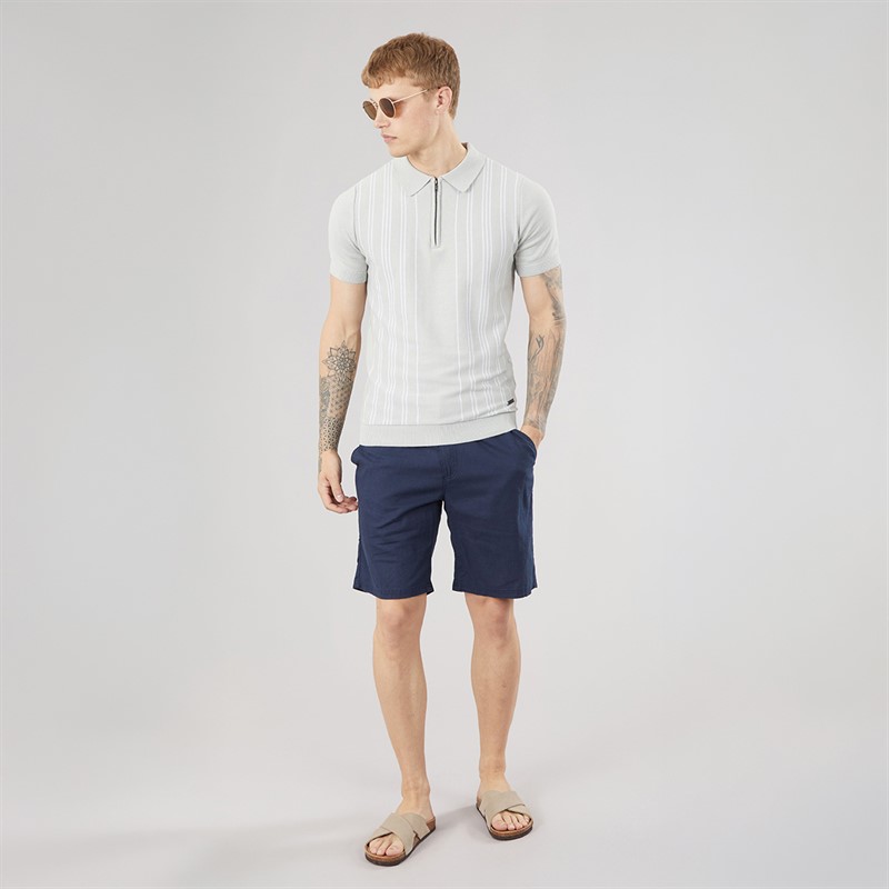 Bench Mens Setero Linen Shorts Navy