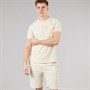 Bench Ensemble T-shirt et short Ludar Homme Ecru