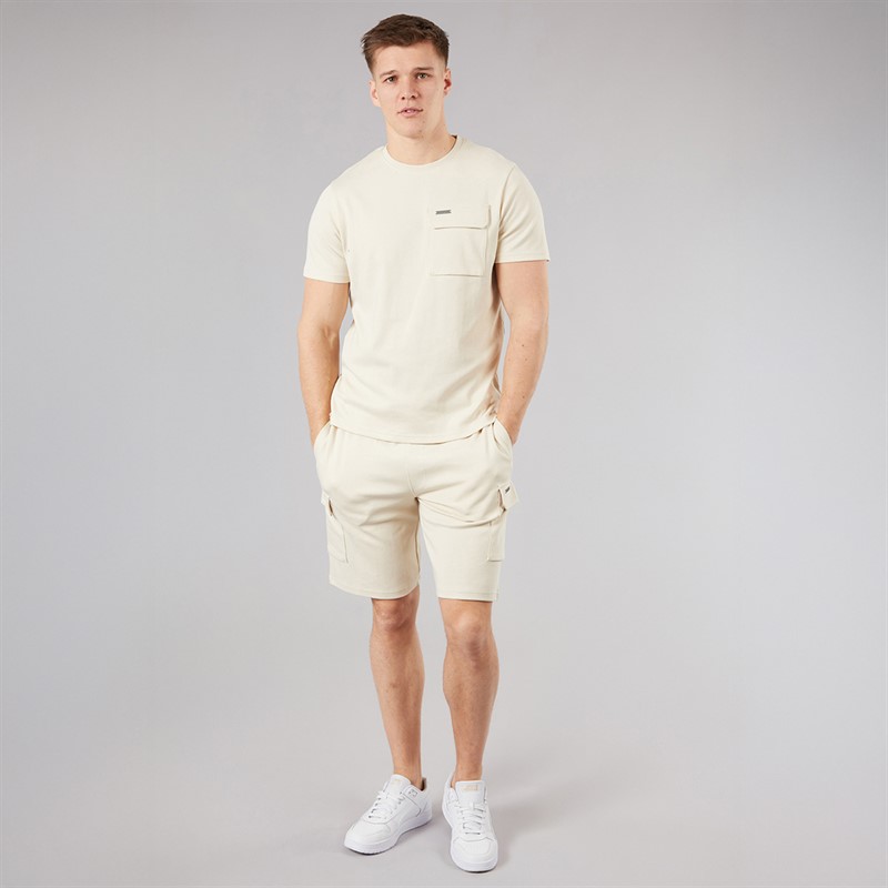 Bench Ensemble T-shirt et short Ludar Homme Ecru