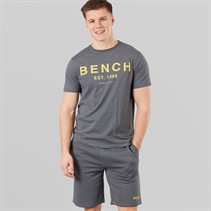 Bench Herre Nuvero T-shirt og shorts sæt Steel Grey