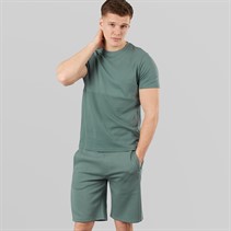 Bench Mens Varem T-Shirt And Shorts Set Basalt Green