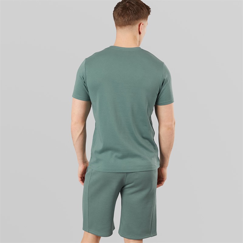Bench Mens Varem T-Shirt And Shorts Set Basalt Green