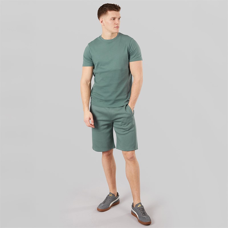 Bench Mens Varem T-Shirt And Shorts Set Basalt Green