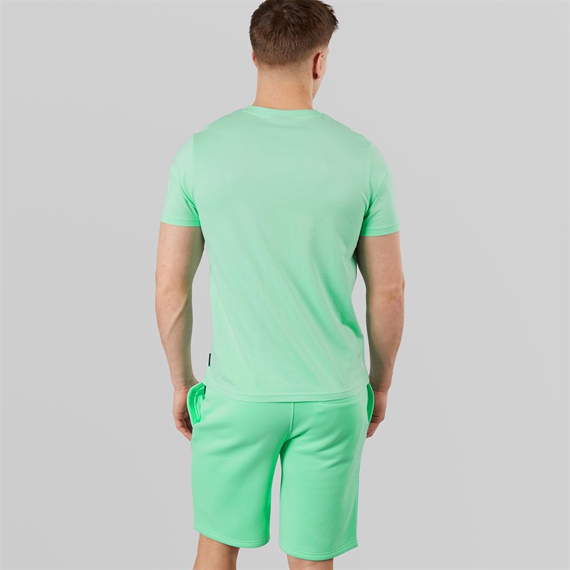 Bench Herre Nuvero T-shirt og shorts sæt Deep Mint
