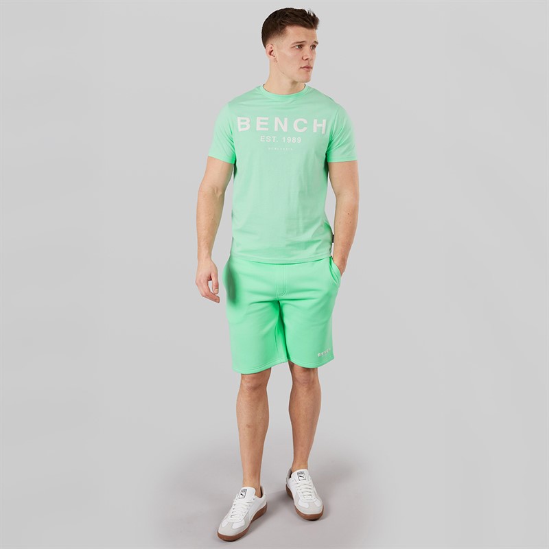 Bench Herre Nuvero T-shirt og shorts sæt Deep Mint