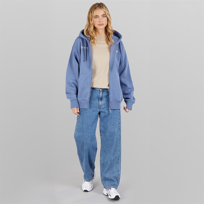 Bench Mens Lupera Zip Through Hoodie Mid Blue