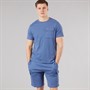 Bench Ensemble t-shirt et short Ludar Homme Mid Blue