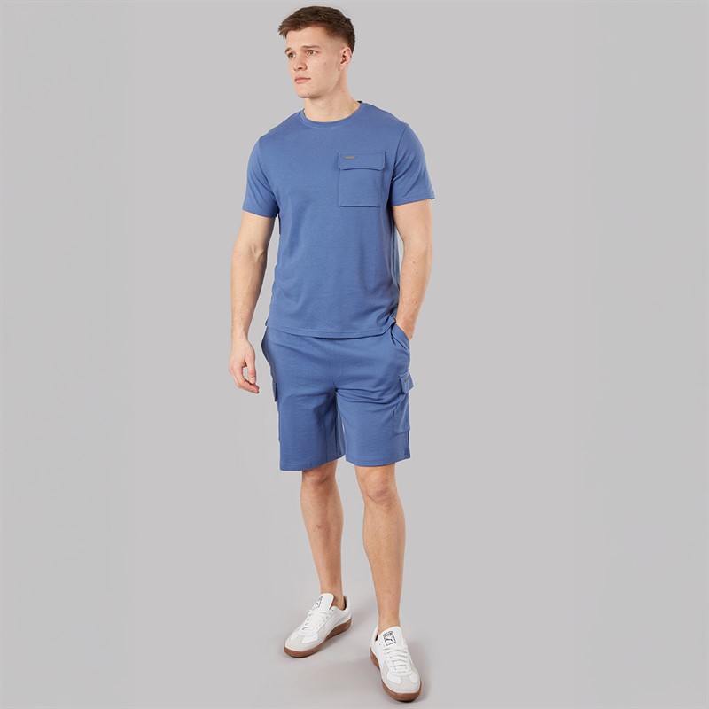 Bench Ensemble t-shirt et short Ludar Homme Mid Blue