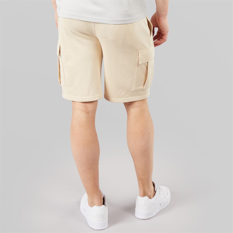 Bench Mens Tollson Cargo Shorts Ecru