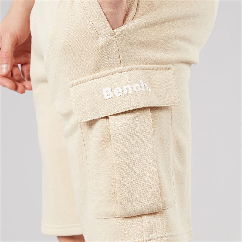 Bench Mens Tollson Cargo Shorts Ecru