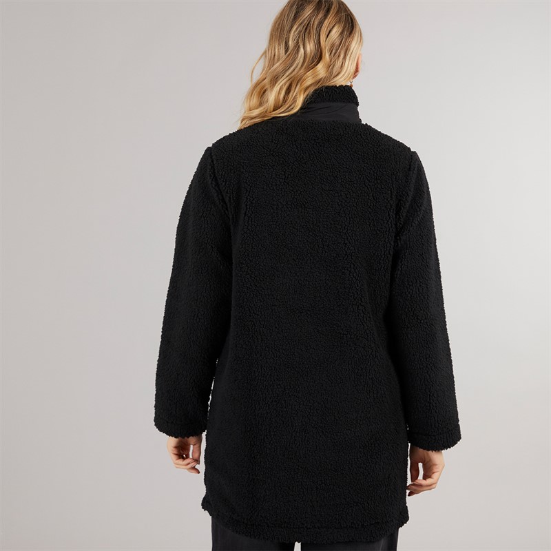 Bench Damen Akita Langes Reißverschluss Fleece Schwarz