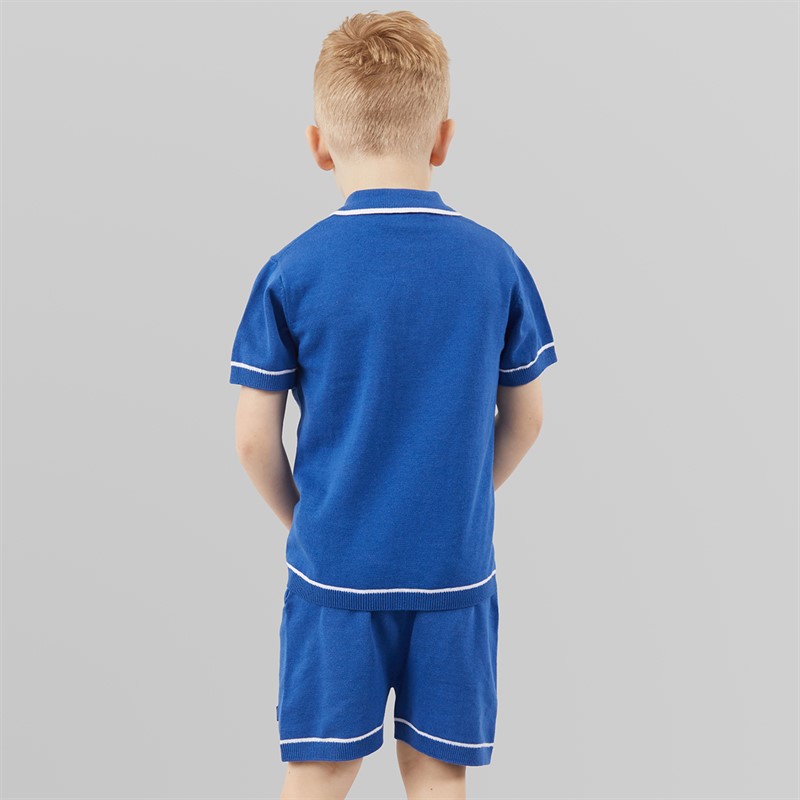 Bench Boys Polo Shirt And Shorts Set Navy