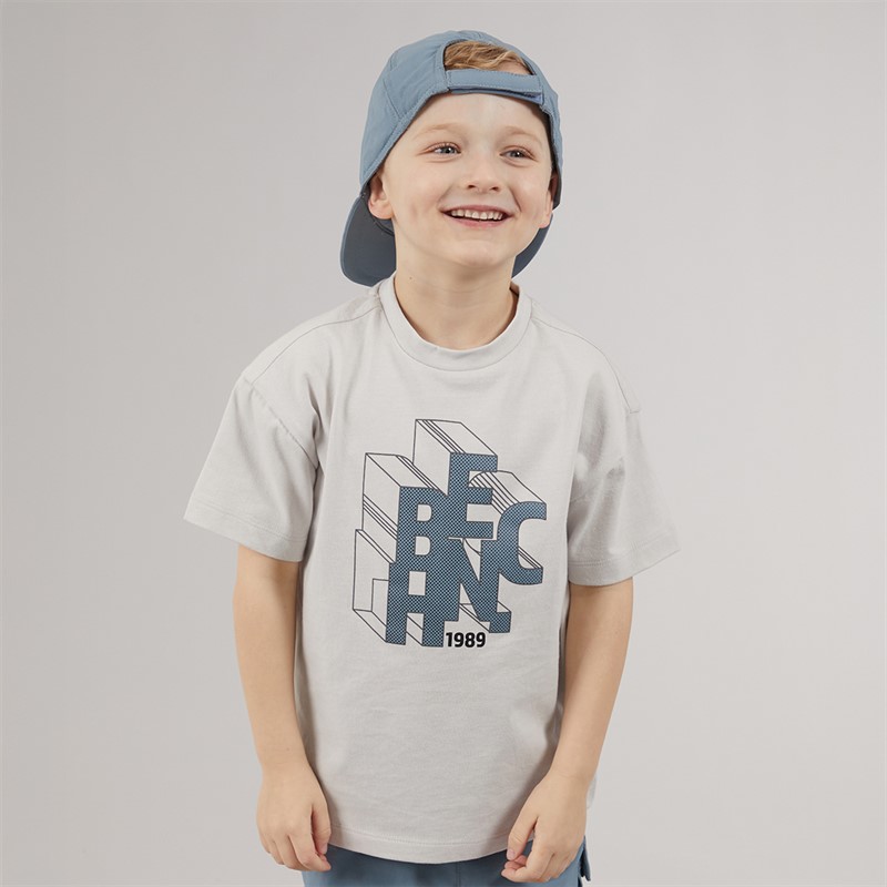 Bench Boys Drop Shoulder T-Shirt Cargo Trousers And Cap Set Blue