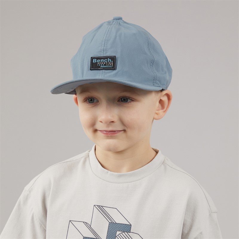 Bench Boys Drop Shoulder T-Shirt Cargo Trousers And Cap Set Blue