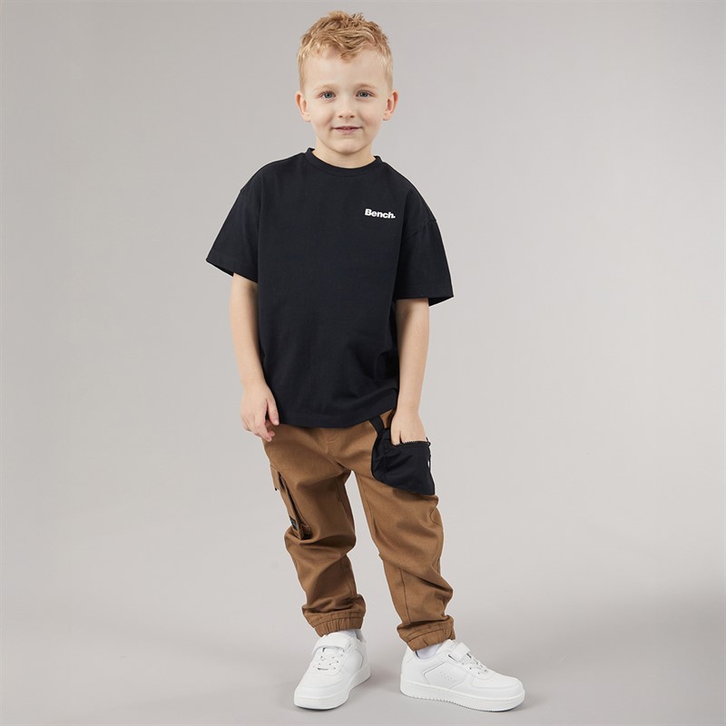 Bench Boys T-Shirt And Cargo Trousers Set Black