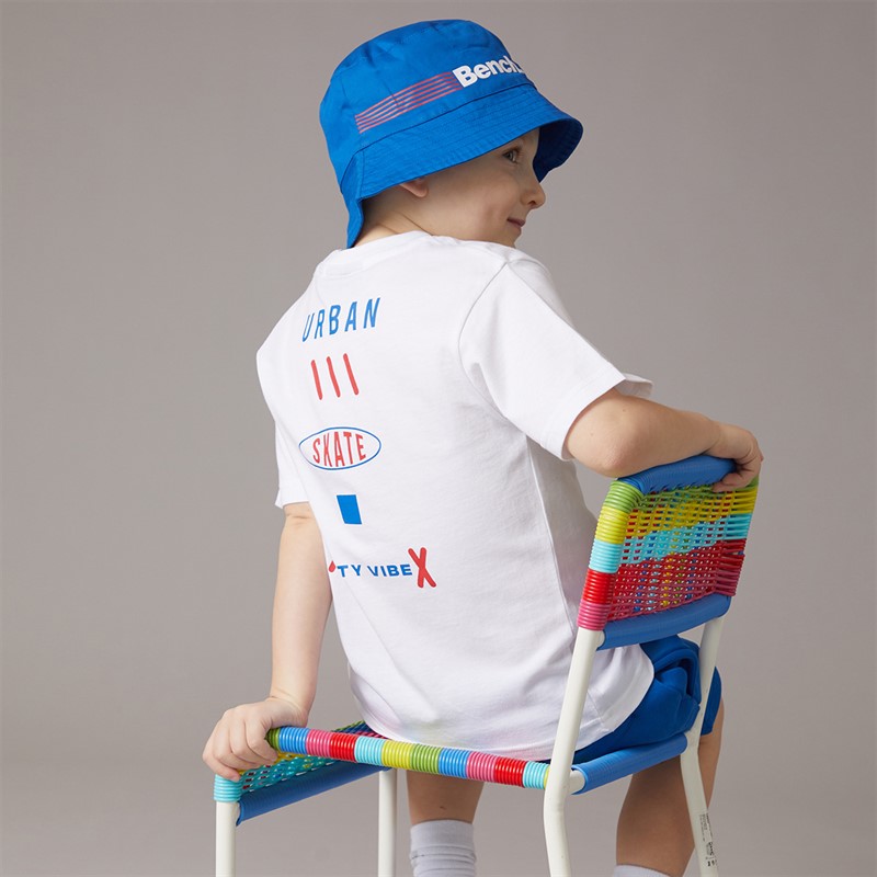 Bench Boys T-Shirt Shorts And Hat Co-Ord Set Blue