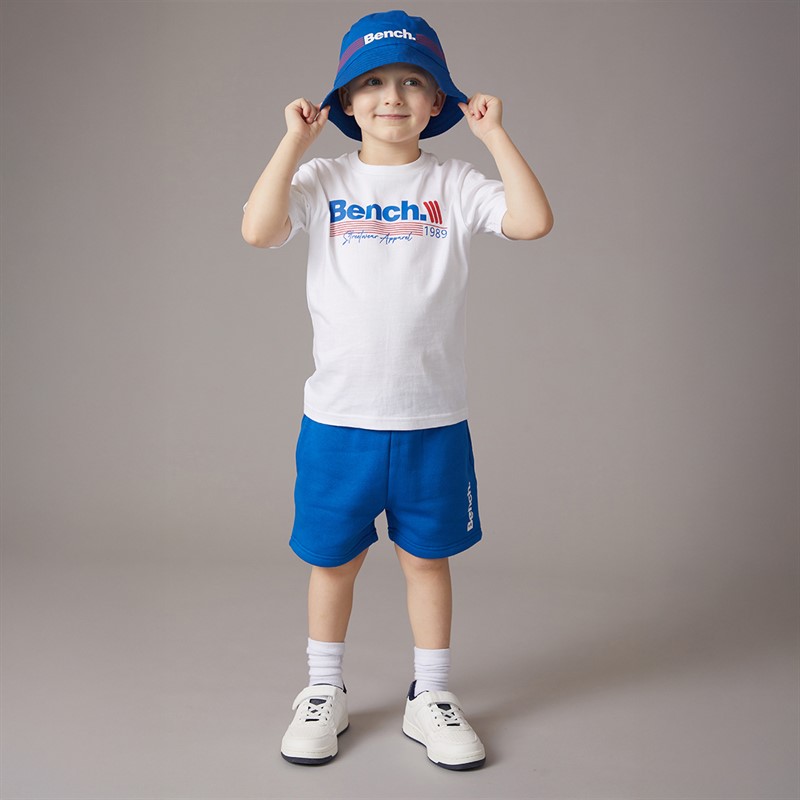 Bench Boys T-Shirt Shorts And Hat Co-Ord Set Blue