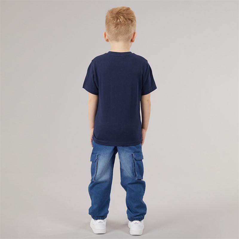 Bench Boys T-Shirt And Cargo Jeans Co-Ord Set Navy