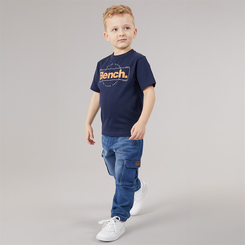 Bench Boys T-Shirt And Cargo Jeans Co-Ord Set Navy