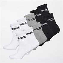 Bench Mens Gillen Ten Pack Cushioned Crew Socks Mixed