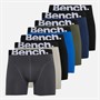 Bench Boxers Homme Dulau Seven Pack Bamboo Noir/Bleu Marine/Bleu roi/Kaki/Gris pierre/Gris Foncé Noir/Noir/Navy/Royal/Khaki/Stone Grey/Dark Grey