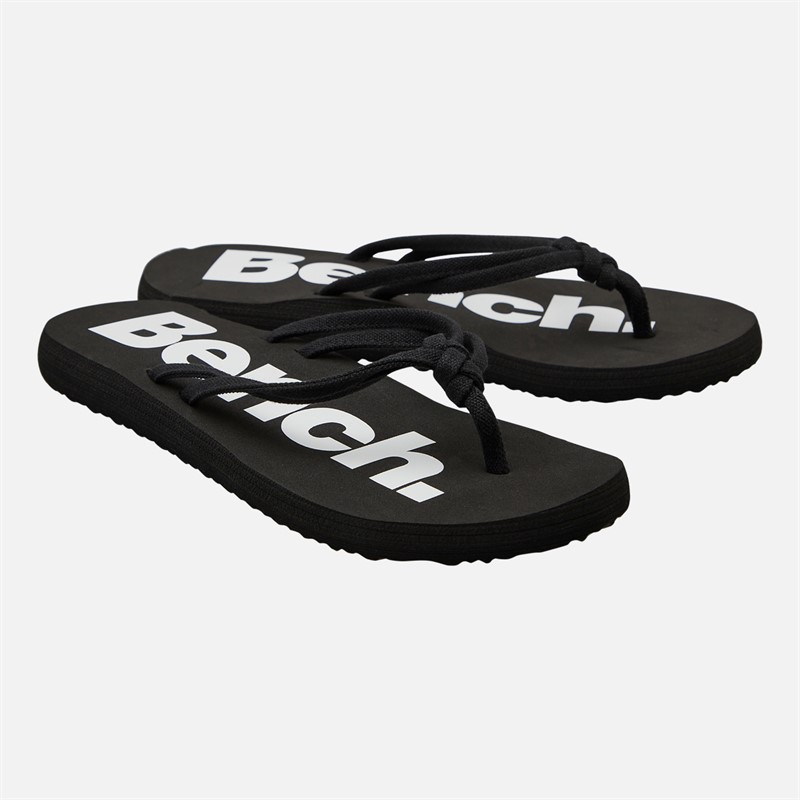 Bench Womens Invisa Flip Flops Black