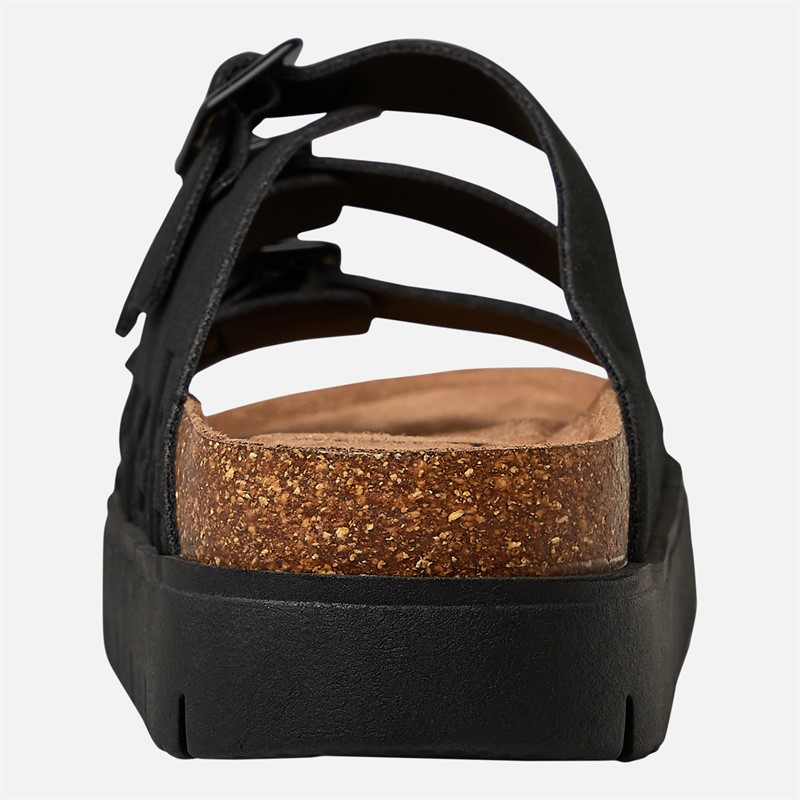 Bench Womens Ushuaia Triple Buckle Sandals Black